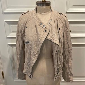 Beige suede jacket size L